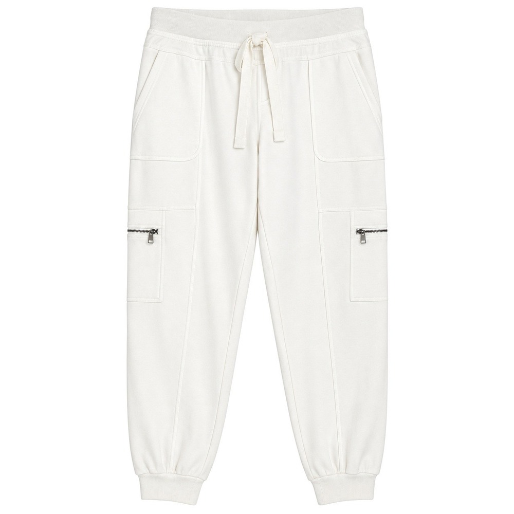 Daily Practice Anthropologie Cargo Joggers Sweatpants S White Minimalist Lounge